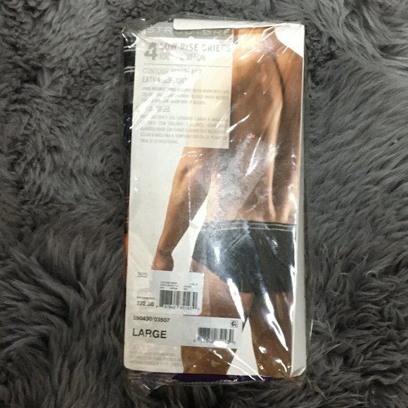 Structure | Men's Low Rise Briefs | 4 Pack  Multicolour | Size Large - Picture 2 of 2